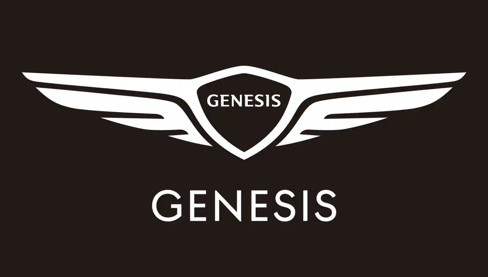 제네시스 공식 엠블럼과 로고. 쿼드램프 디자인 철학과 브랜드 아이덴티티를 상징하는 이미지.