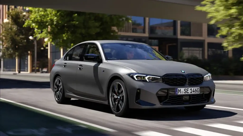 BMW M340i 도심 출퇴근 주행, 시내 도로를 달리는 M340i 전면