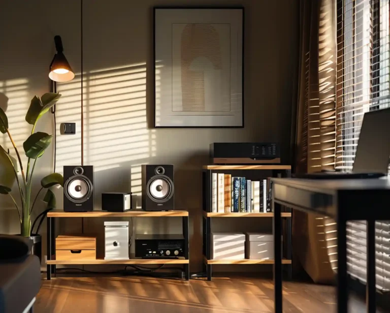 아파트 서재에 구성된 하이파이 입문 시스템 – 북쉘프 스피커, 인티앰프, 스트리머로 구성된 300만원대 오디오 셋업