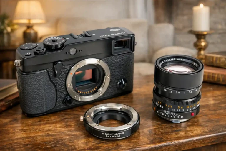 라이카 M 마운트 렌즈와 후지필름 X-Pro1 바디, M to X 마운트 어댑터